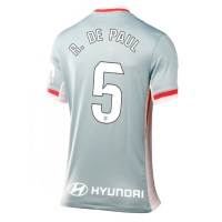 Camiseta Atletico Madrid Rodrigo De Paul #5 Visitante Equipación para mujer 2024-25 manga corta